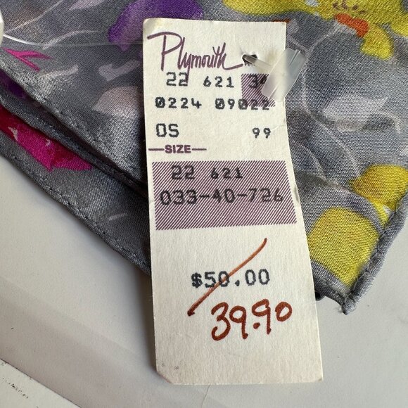 Bill Blass Vintage Floral Silk Scarf - Picture 6 of 8